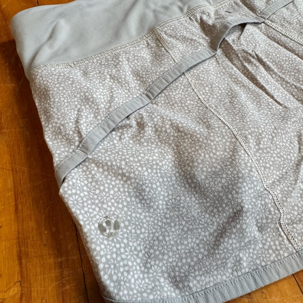 Lululemon Athletica Light Gray Shorts with Pattern